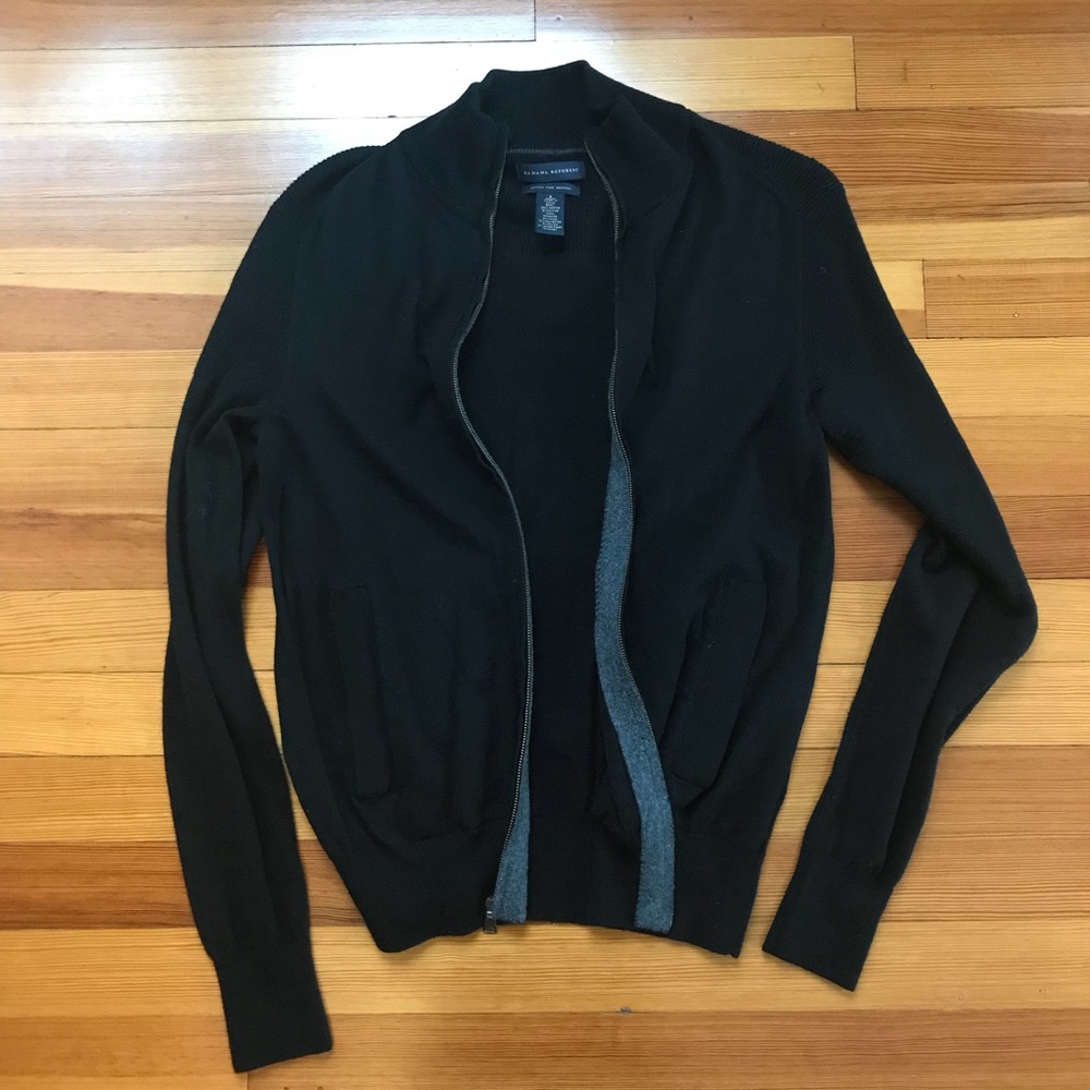 Banana Republic Extra Fine Merino Full-Zip Sweater